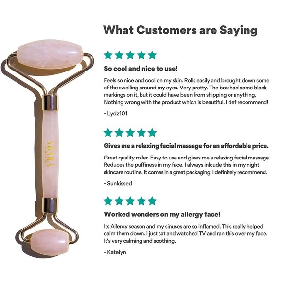 NEW Natural Pink Jade Roller for Glowing Skin - Picture 8 of 8